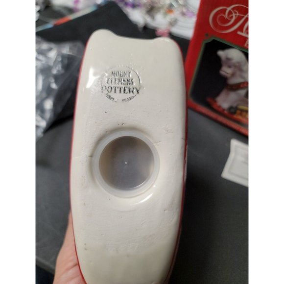 Vintage Rocking Horse Collection Coin Bank By Mount Clemens Pottery Mint 80s - Picture 8 of 9